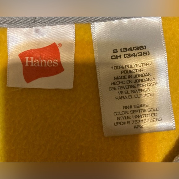 Men’s Hanes Size Small (34-36) 1/4 Zipper Pullover Fleece Sweatshirt With Pocket - Picture 2 of 14